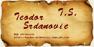 Teodor Srdanović vizit kartica